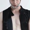 Gothic Mask Cyber Punk Liquid Irregular Silver Color Hollow Women Men Party Individuation Individual Jewelry Accessory