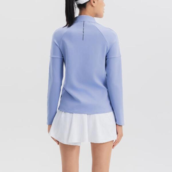 DECATHLON ARTENGO Soft, Lightweight Warm Long Sleeve Tennis Jersey Women's Light Lavender Purple