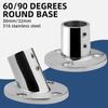 AndyMarine 60/90 Degree Round Base Stainless Steel Handrail Accessories Suitable for Boats Yachts Construction Hardware(30/32MM)