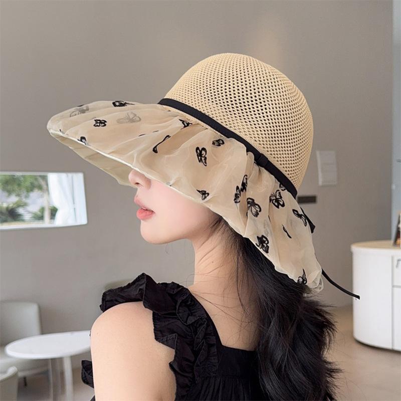 2025 New Big Eaves Bucket Hat Summer Sunscreen Sunshade Sun Hat Outdoor Foldable UV Protection