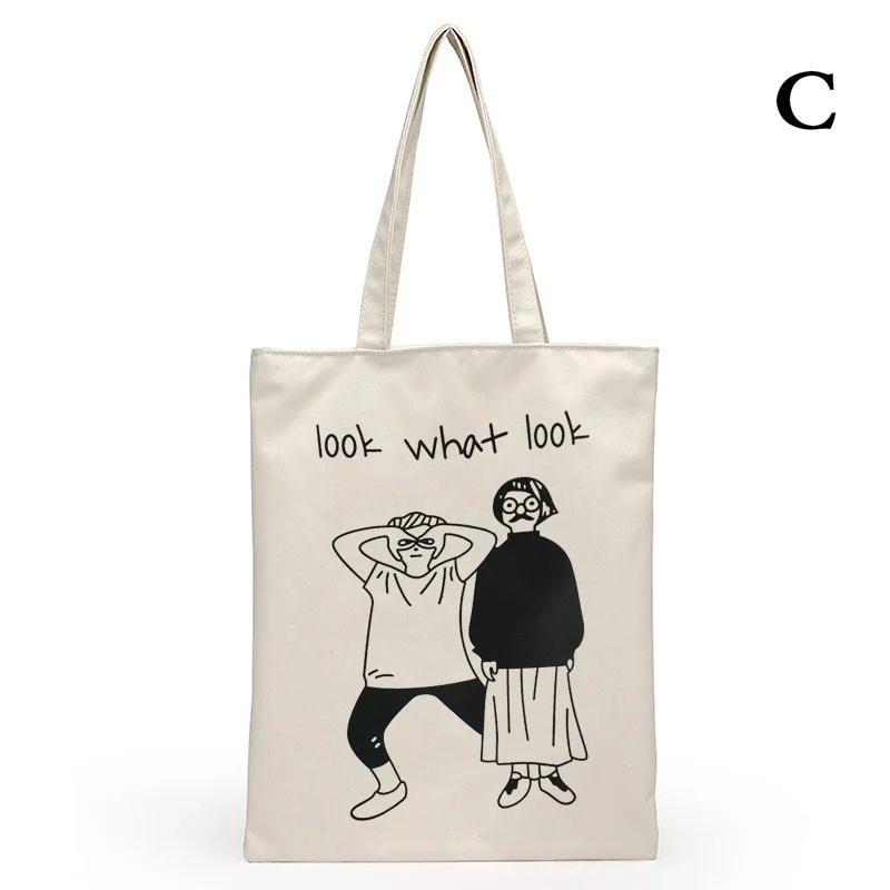 

1 Pcs Ladies Handbags Canvas Tote Bag Cartoon Single Shoulder Bags For Female Students To Hold Books Tote Mommy Bag