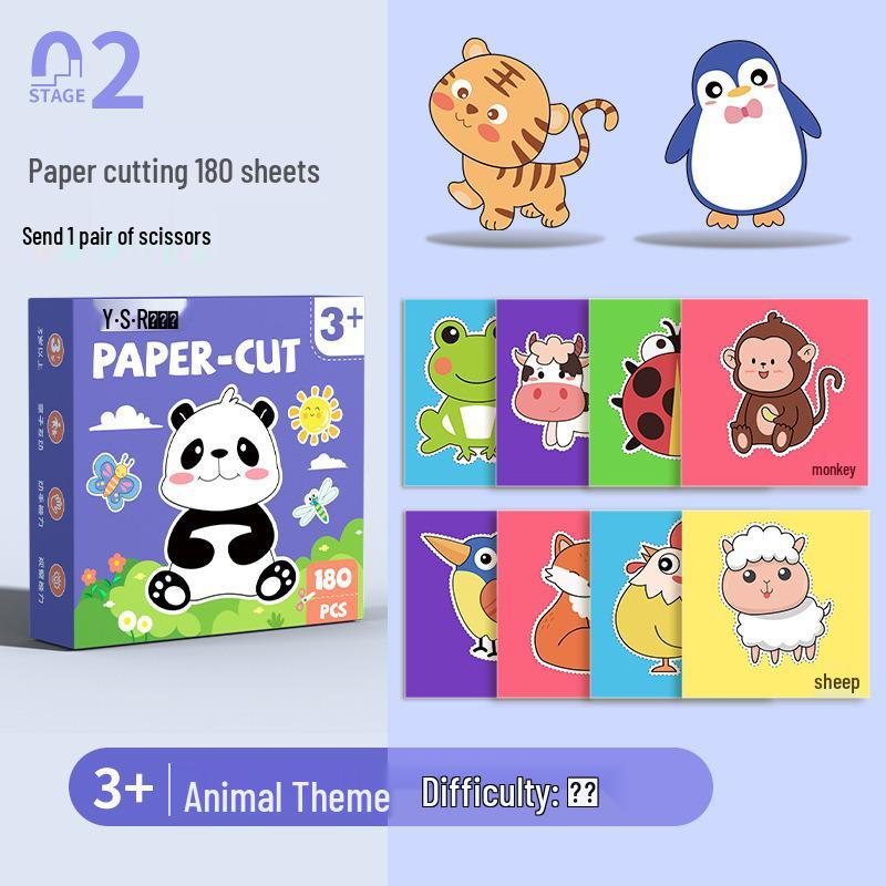 Kids DIY Creative Paper Cutting Kit - Fun & Colorful Craft Materials