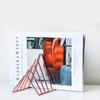 Stationary Magzine Holder Desk Storage Book Holder Triangle Bookend Iron Book Stand Record Rack