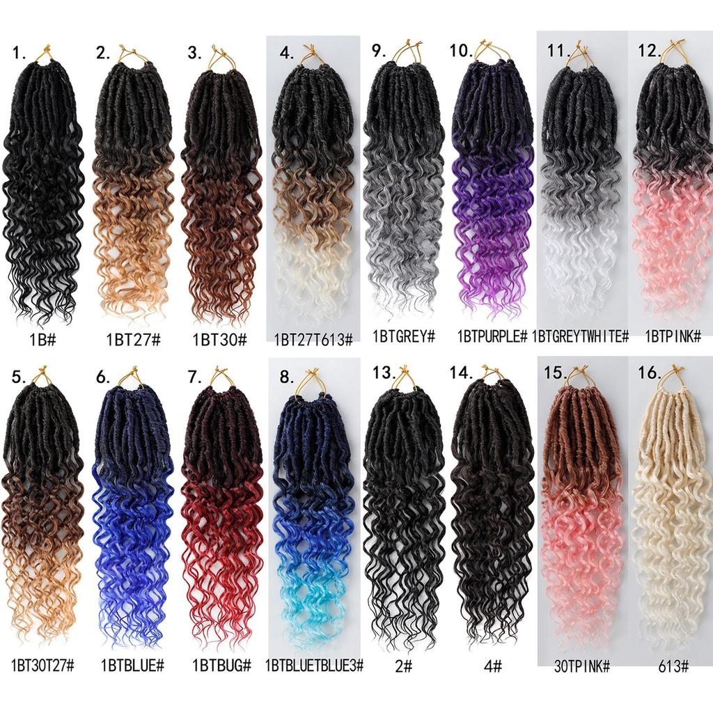 Locs di Dea Ricci Crochet Capelli Locs Morbidi Treccine Sintetiche Estensioni Capelli Stile Bohemien per Donne Nere
