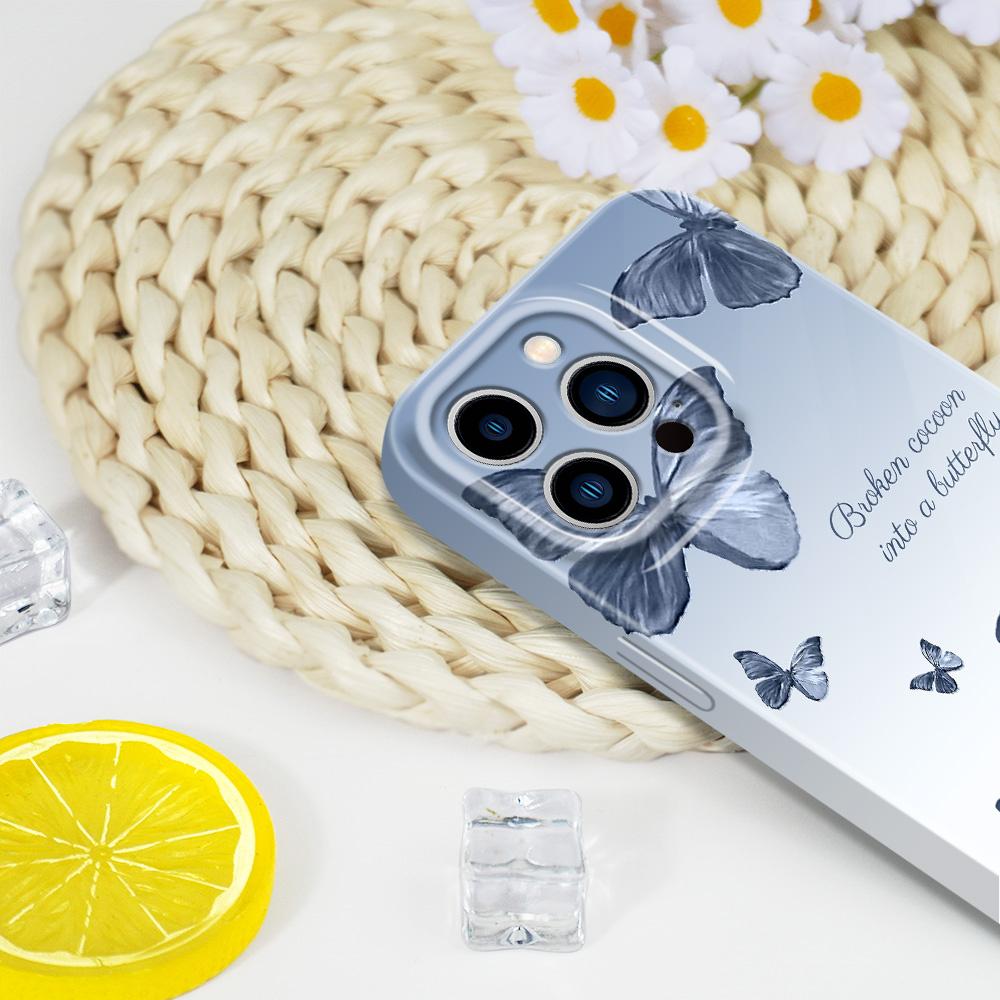Verleidelijk Vlinder Telefoonhoesje Voor iPhone 13 12 11 7 8 6 6S Plus Pro Max Mini X XS XR SE 2020 2022 Film Harde Cover