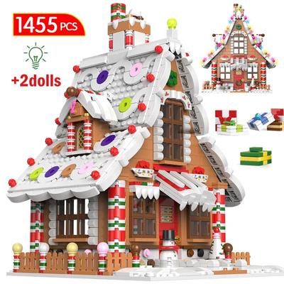 1455 Pcs City Christmas House Building Blocks Friends    Santa Claus Tree Bricks Model Toys for Kids Gifts