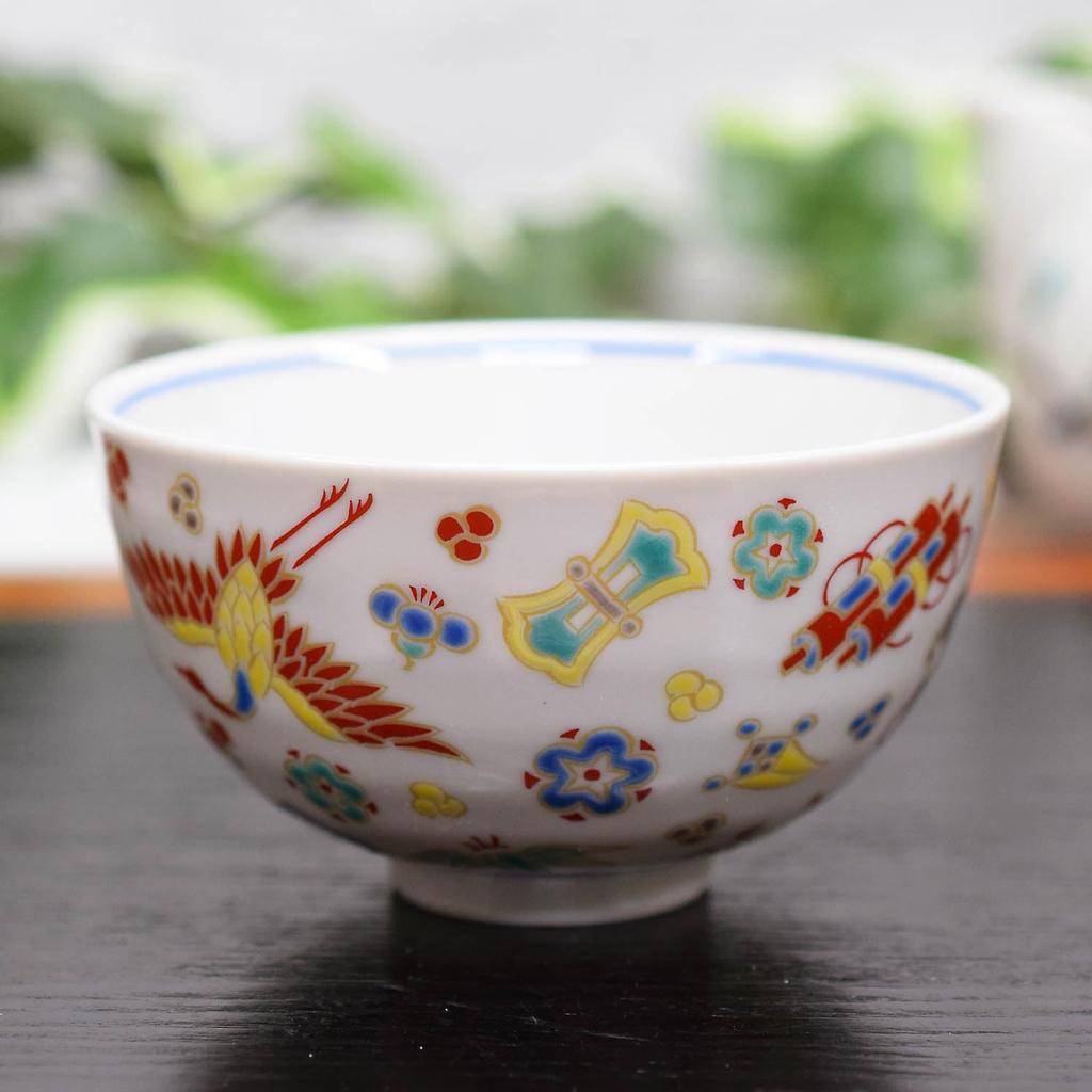 Waza No Kura Small Kutani Ware Rice Bowl, Treasure-filled Ceramic, Japanese Tableware, Stylish Birthday Gift