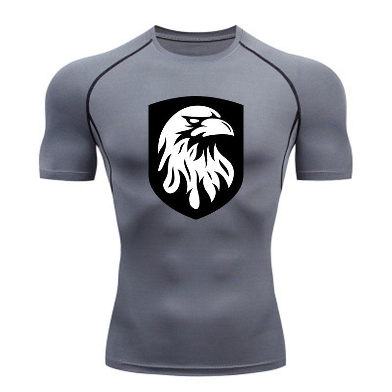 Men's Compression Athletic T-Shirt, Stylish Eagle Head Print