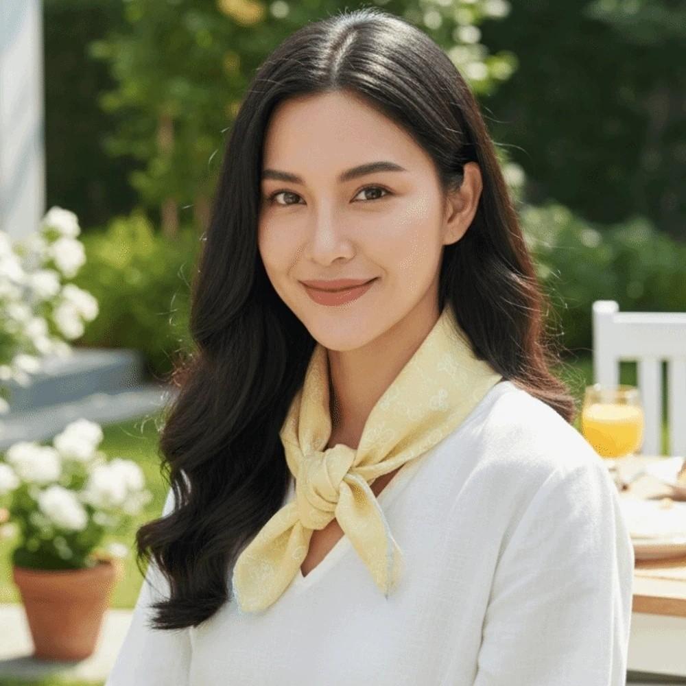 Sunshade Floral Patterned Headscarf Breathable Square Handkerchief  Clothing Accessories