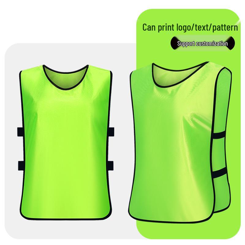 Striped Mesh Football Training Vest - Customizable Practice & Running Gear for School, Spring Outings, and Team Building Child Large M
