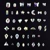 AB Farbe Flachboden Speziell geformter Diamant Symphonie Liebe Stern Schmetterling Nagel Glas Nagelkunst Tragen Nagel Kleiner Schmuck