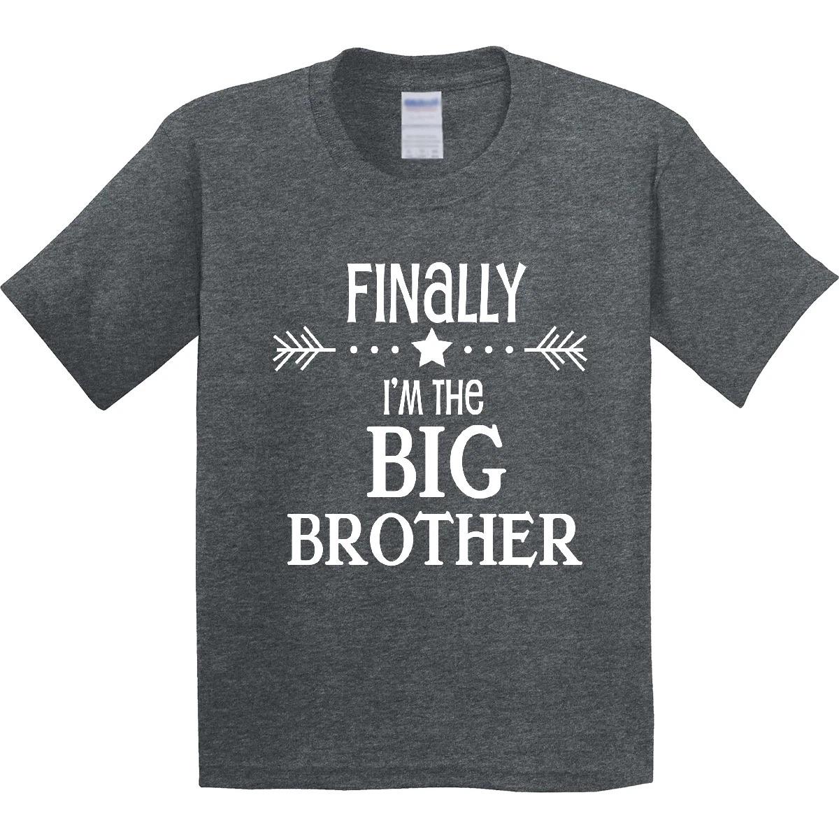 Inktastic Finally Im The Big Brother Youth kids boys T-Shirt Siblings Sister Family Fun 160