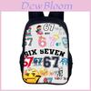 Mochila Escolar Juvenil Com Personagens Estampados Para Alunos do Ensino Fundamental e Armazenamento Para Laptop de 13 Polegadas