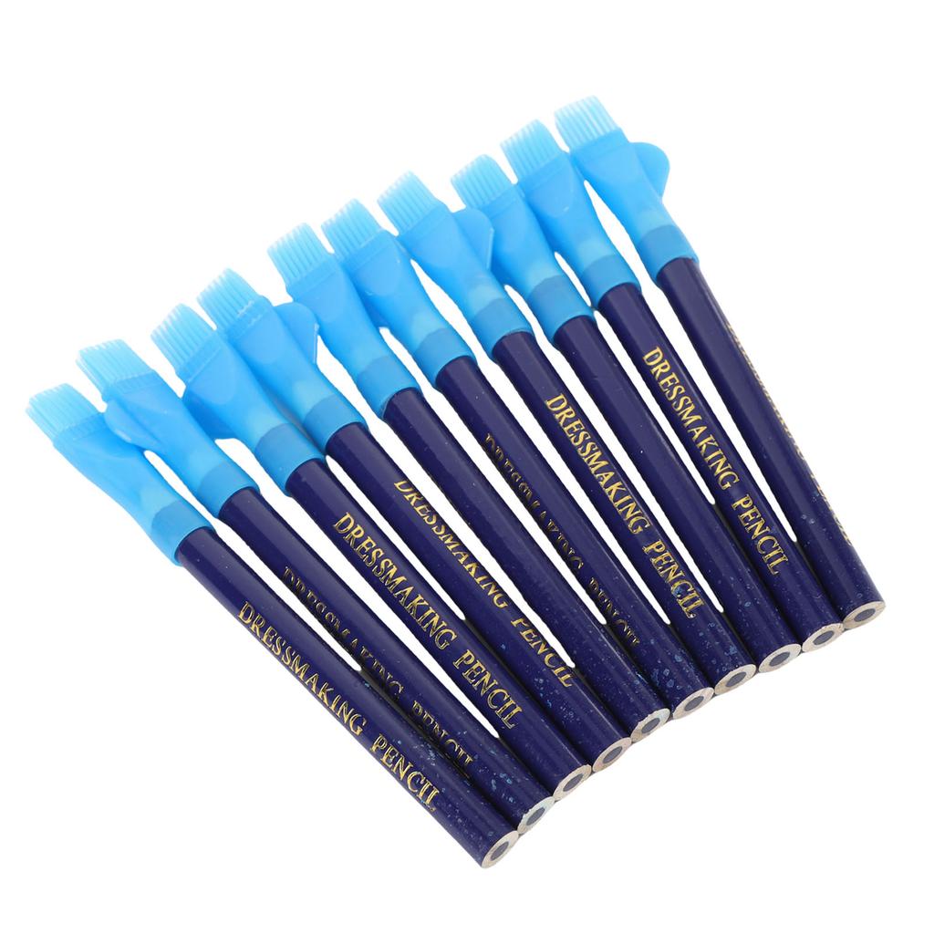 10PCS Sewing Marking Pencils Accurate Multifunctional Fabric Tracing Tailor Pencils with Brushes for Handcraft