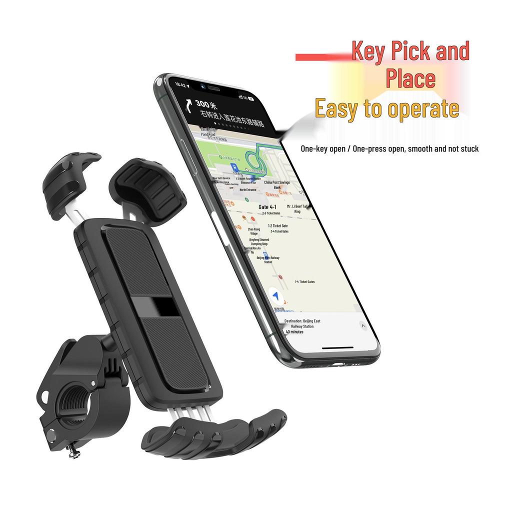 Shockproof Phone Holder for Motorcycles and Bicycles - Stable, Absorbing Design for Electric Scooters and Mountain Bikes