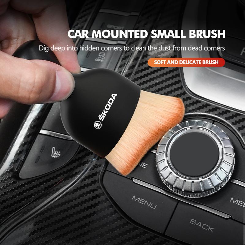 Car Interior Cleaning Tool Soft Crevice Dusting Brush Center Console Detailing Brushes For Skoda VRS Superb Yeti Octavia Enyaq