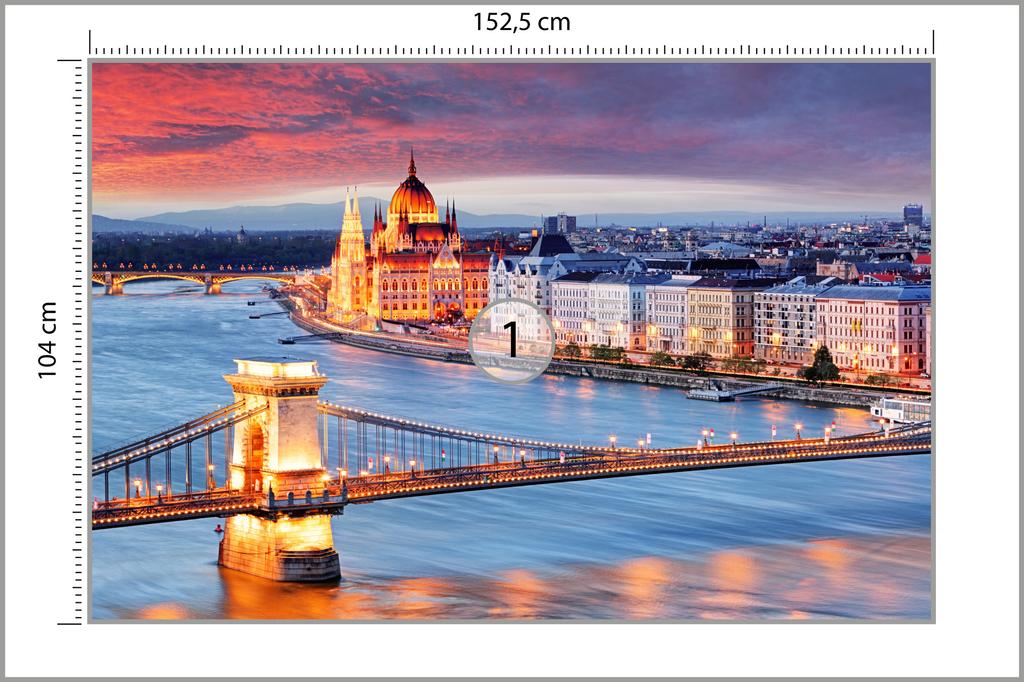 Photomural Bridge At Night  Self-Adhesive Mural 152.5x104