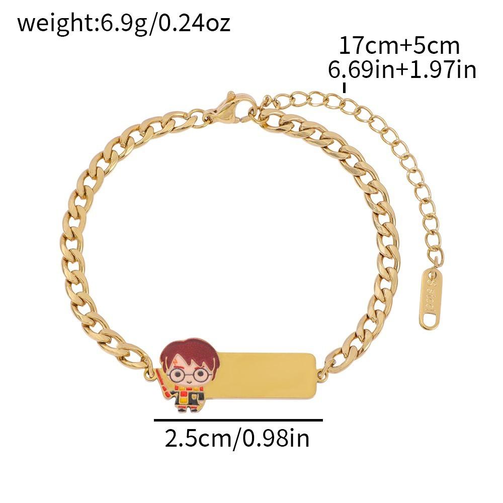 Stitch Hand Chain For Children With Creative Heart Shape Design And Electroplated Zinc Alloy Material