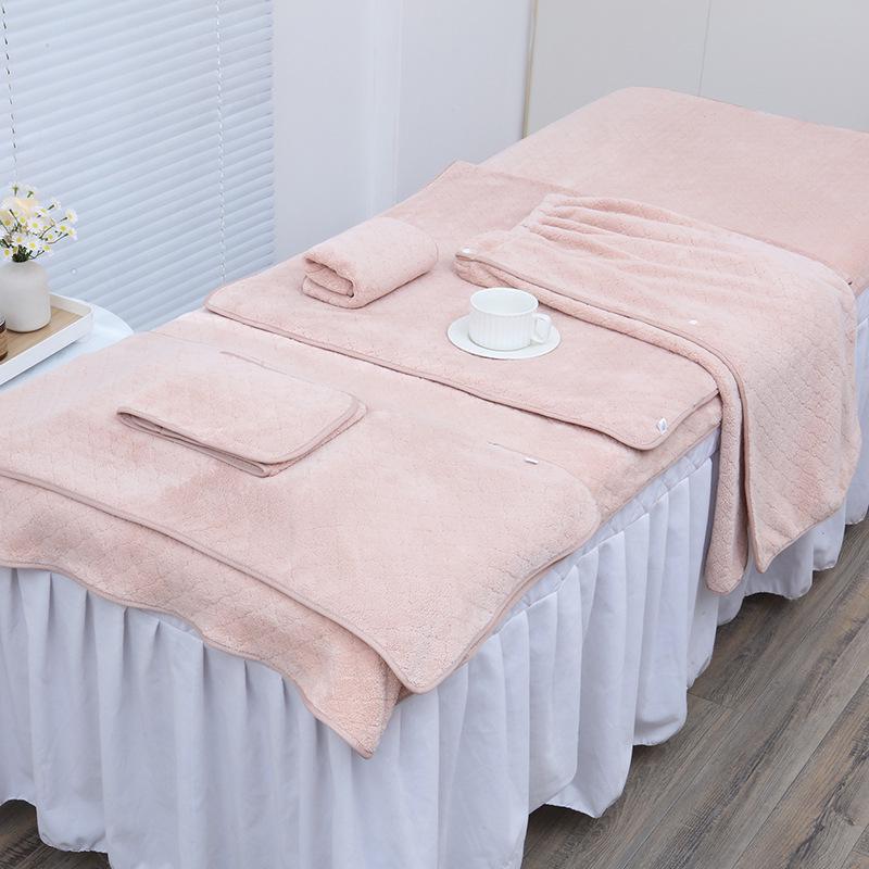 Premium Coral Fleece Hairband & Absorbent Lint-Free Bath Towel Set Head Towel 20x70cm
