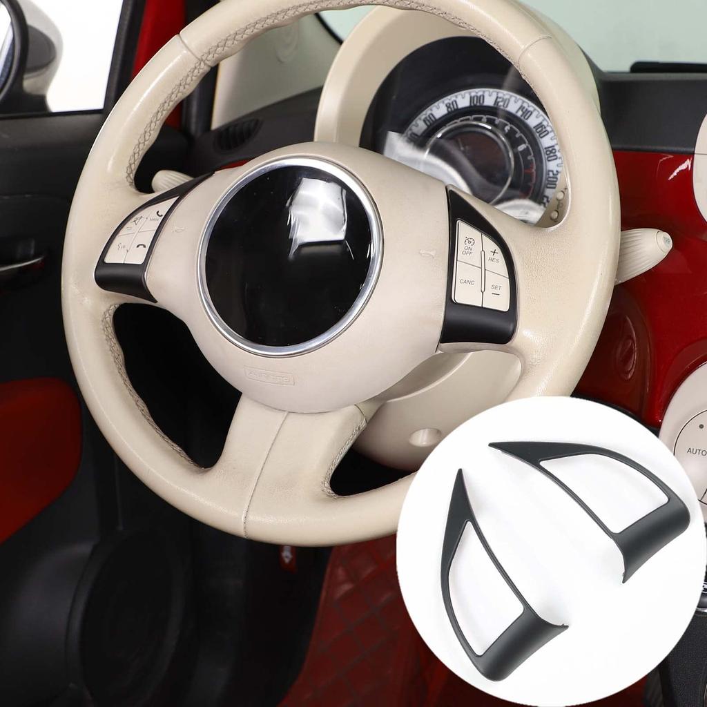 Sauicemy Compatible with Fiat 500 2010-2015 Steering Wheel Button Panel
