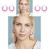 Fashionable Exaggerated Pink Bamboo Hoop Earrings For Women 2021 Summer