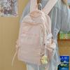 Japanese Style Light Solid Color Backpack Outdoor Travel Large Capacity Backpack Casual Versatile College Student Commuting Schoolbag