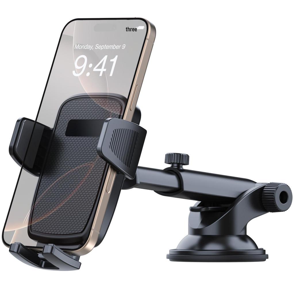 Universal Rotating Phone Holder for Car - Suction Cup Mount for Dashboard and Windshield