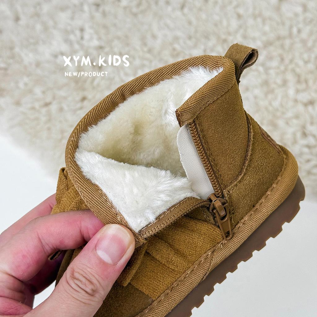 Winter Korean Style Warm Cotton Boots Cute Bow Cotton Shoes Plus Velvet Thick Snow Boots