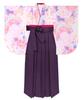 Graduation Ceremony Hakama Set Easy to Simple Set Hakama C Elementary School Girls Harugasumi no [KYOETSU] - Wear, 4-Piece (Kimono, Hakama, Juban,