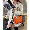 Cowhide Shoulder Women's Bag Large Capacity Women's Fashion Simple Tote Bag Practical Commuter Bag Mother and Child Bag
