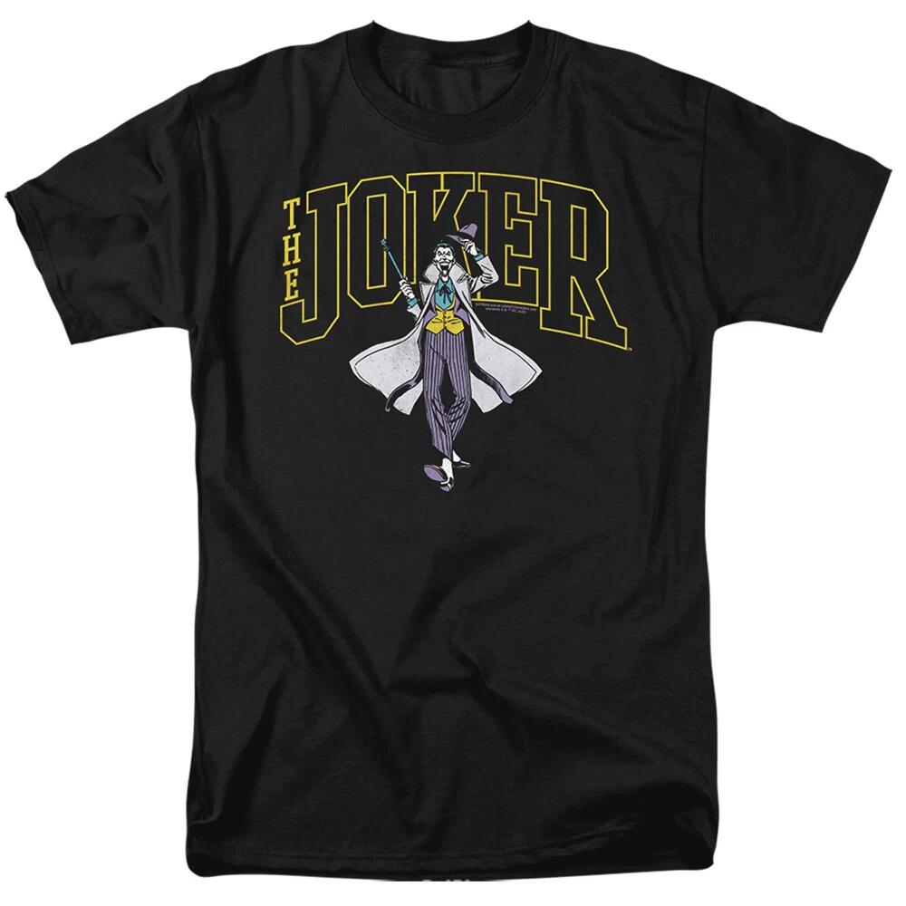 The Batman  Joker Varsity On Black  T-Shirt - to 5X M