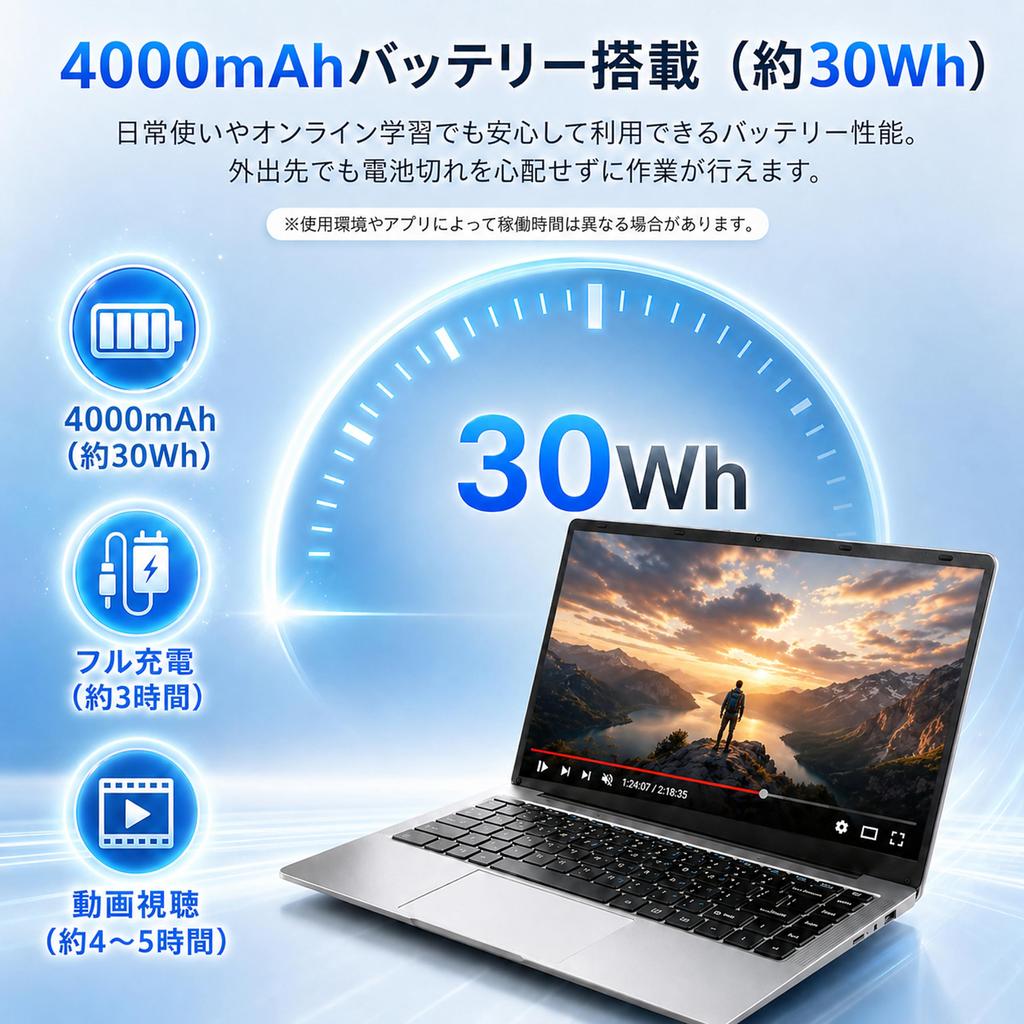 KAZEON N4500 Laptop Office 2024 Windows 11 1920x1080 FHD IPS LCD 8GB Memory 256GB SSD Webcam Bluetooth Mini HDMI Lightweight and Slim Home use