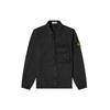 Stone Island Zip Pocket Overshirt Black Men Tops 7415117WN-V0129