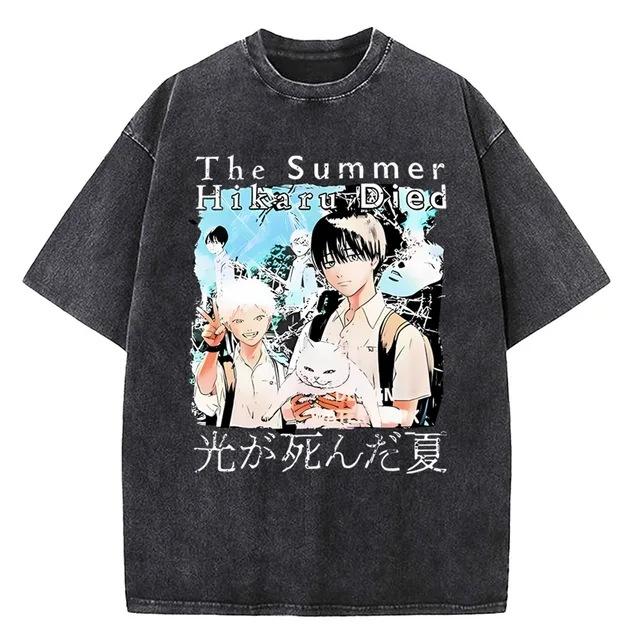 Clothing Design Birthday Gift Trendy T-Shirt Men S Summer Hikaru Death Summer T-Shirt Street Washed T-Shirt T S