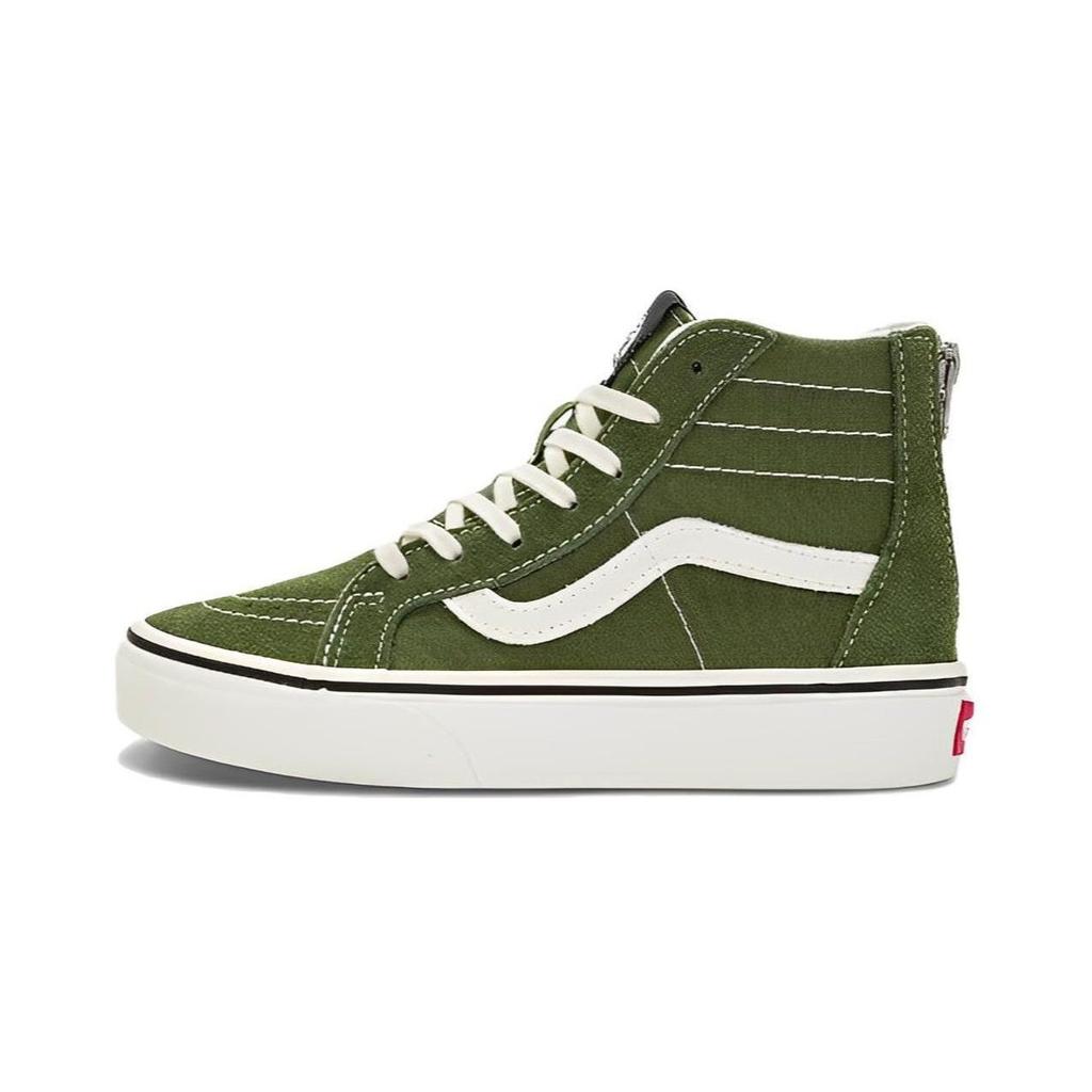 Vans SK8 Zip Cushioning, Wear Resistant High top Kids' Skateboarding Shoes Green Children Aged 3 7 Years Old VN0005VSBZ4