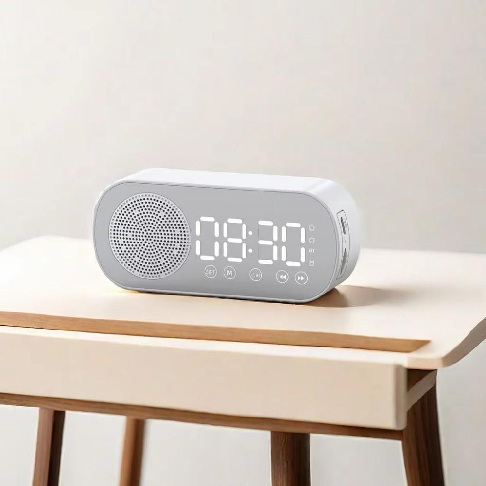 Double Alarm Bluetooth Clock Hifi Sound Quality Wireless  Bluetooth Speaker  Desktop Use