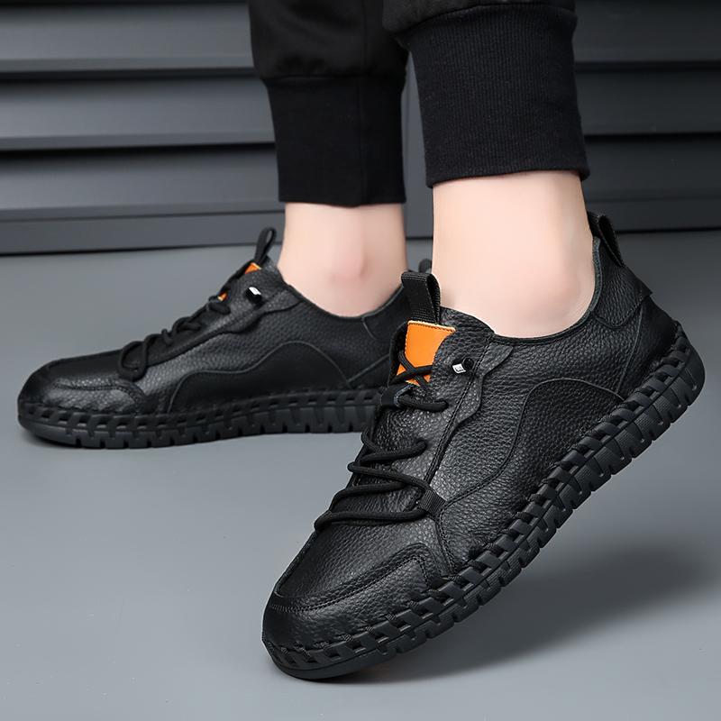 Trendy Men's Casual Leather Shoes Minimalist and Versatile Design Style Daily Office Outdoor Party Comfortable Walking Shoes