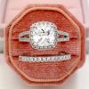 2Pcs Fashion, Inlaid with Synthetic Zircon, Fashionable Versatile Ring.
