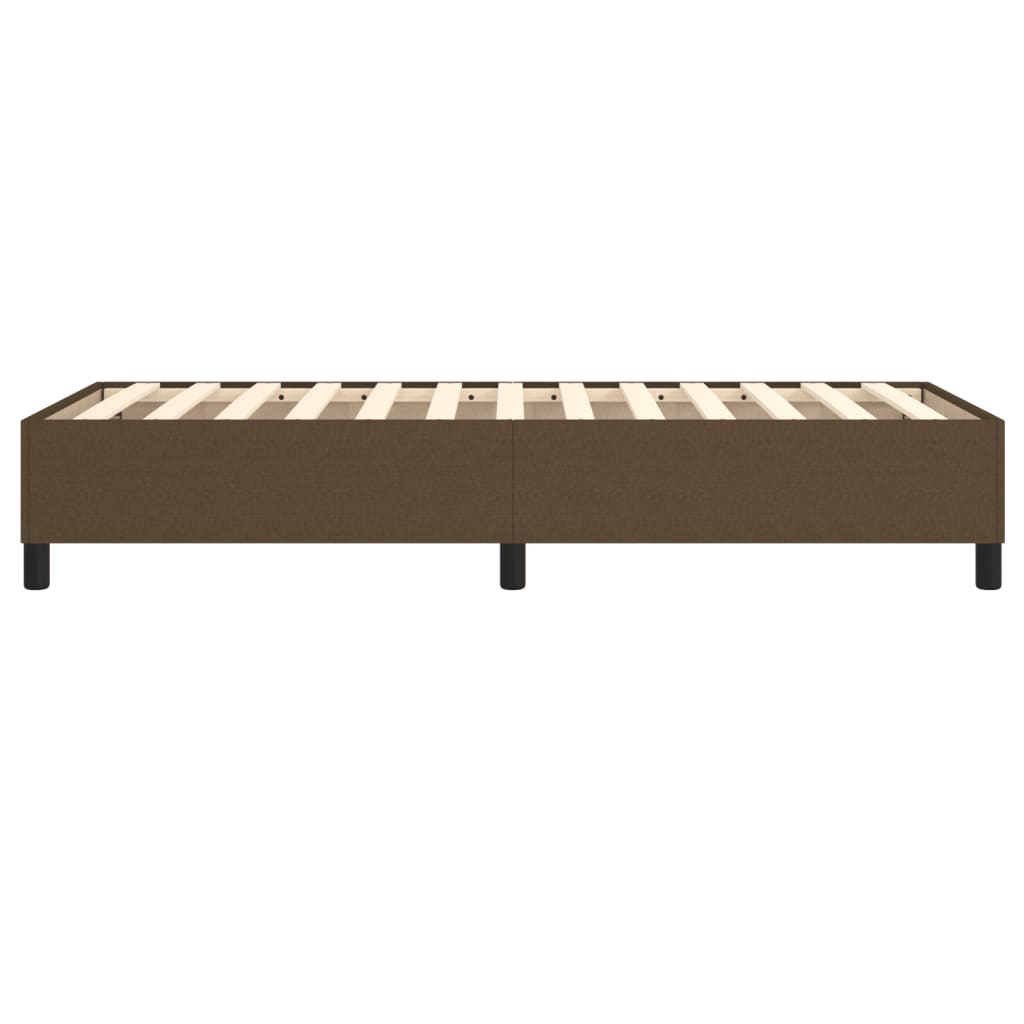 Box Spring Bed Frame Dark Brown 80 x 200 cm Fabric