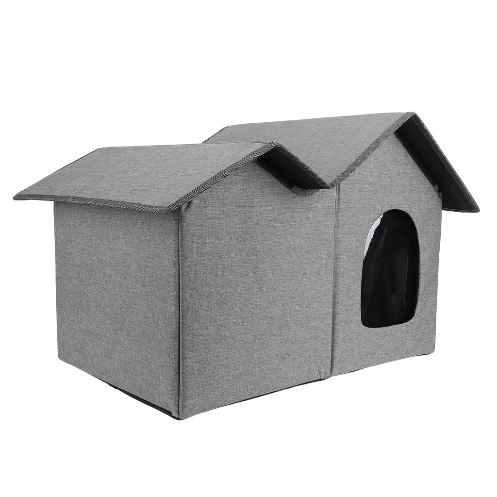 Cat House Large Space Water Resistant Closed Design Comfortable Portable Foldable Cat   for Indoor Pets
