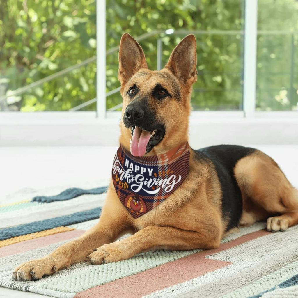 Thanksgiving Cute Turkey Dog Bandana Scarf Triangle Bibs Pet Accessories Cat Kerchief