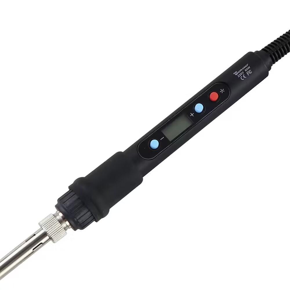 New Digital Display Adjustable Temperature Electric Soldering Iron Black 80W 110V / 220V Solder Welding Desoldering Repair Tools