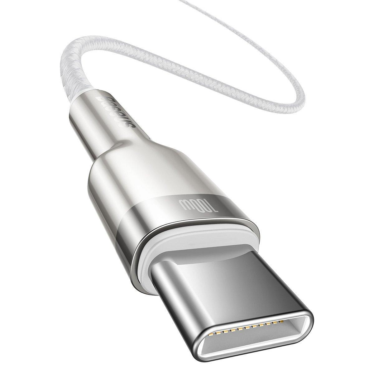 Shumee Weiß Baseus Cafule Metal Pd Usb-C - Usb-C Kabel 1,0 M 100W 1 Stück. - Bild 6