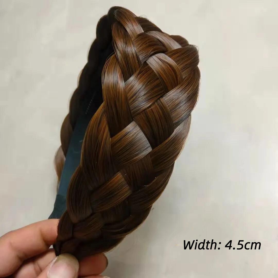

Парик Плетеные Повязки на Голову для Женщин Косичка Рыбий Хвост Широкие Перекрученные Повязки для Волос Ручной Работы Обруч для Головы Резинки для Волос Аксессуары для Укладки Головные Уборы Подарок