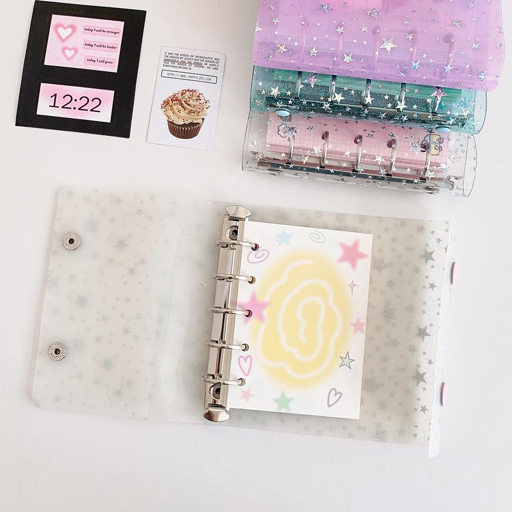 Hisocute Laser Stars M5 Transparent Journal with Replaceable Pages