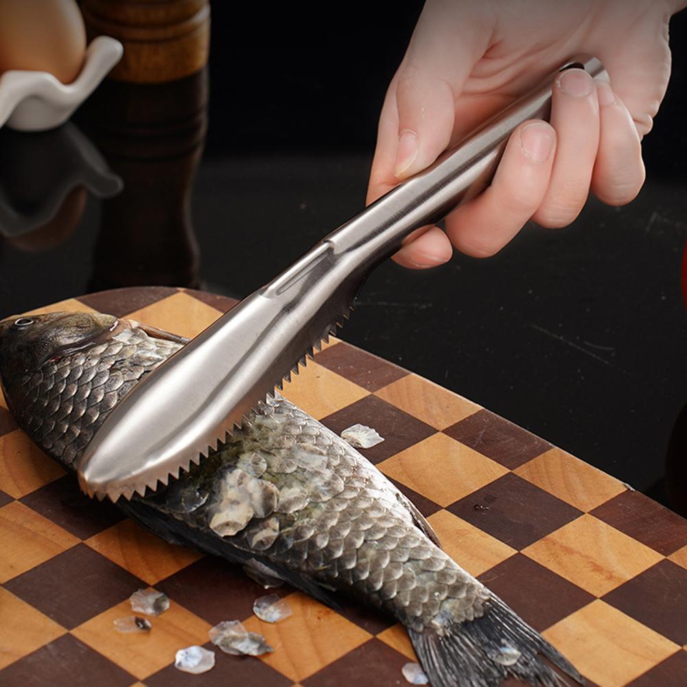 Manual Fish Descaler Scraper With Ergonomic Handle Sturdy Food-Grade Stainless Steel Home Cooking Enthusiasts