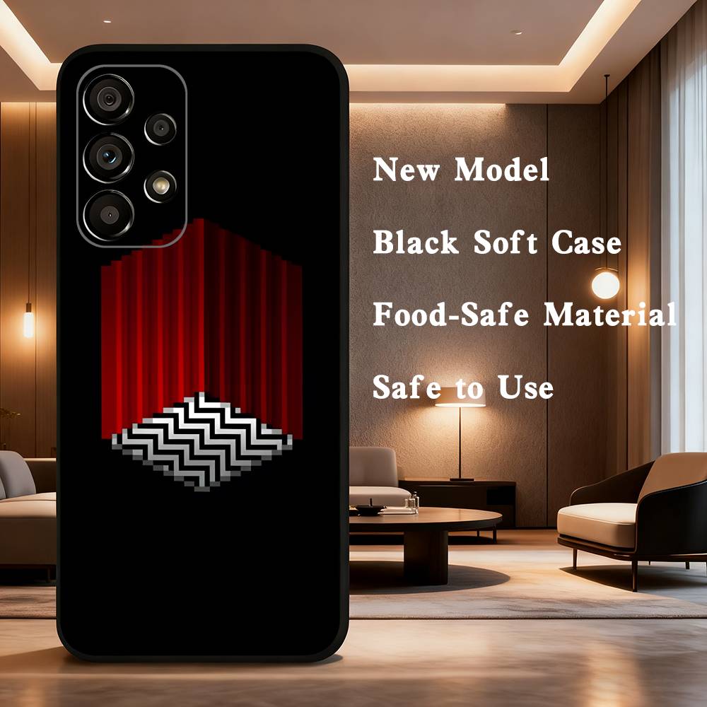 Twin Peaks Art Phone Case For Samsung Galaxy A73,31,32,72,41,53,52,71,22,5G,Note,J7,8,9 Soft Black Silicone Cover