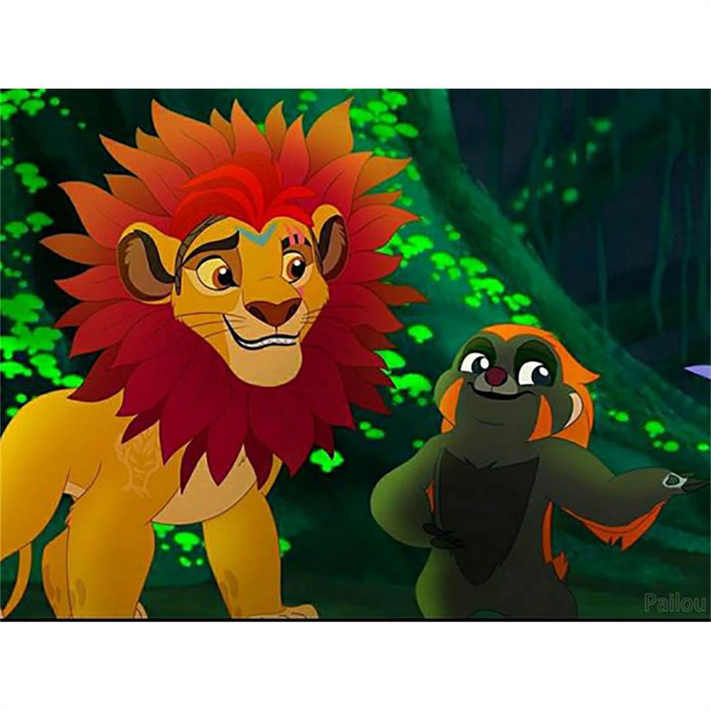 Disney The Lion King Simba Classic Animation 5D Diamond Painting Full of Diamonds DIY Handmade Diamond Painting Cartoon Decoration Painting Kit