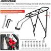 JSHOUBIKE Steel Bicycle Rear Rack MTB Road Bike 26-29inch Universal Luggage Carrier Shelf For Disc Brake V Brake Bike Parts