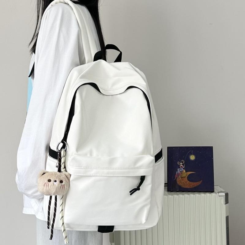 Schoolbag Unisex Kids Backpack Large Capacity Travel Backpack Junior High School Simple Junior High School Student Leisure Ins Japanese College Student School Bag